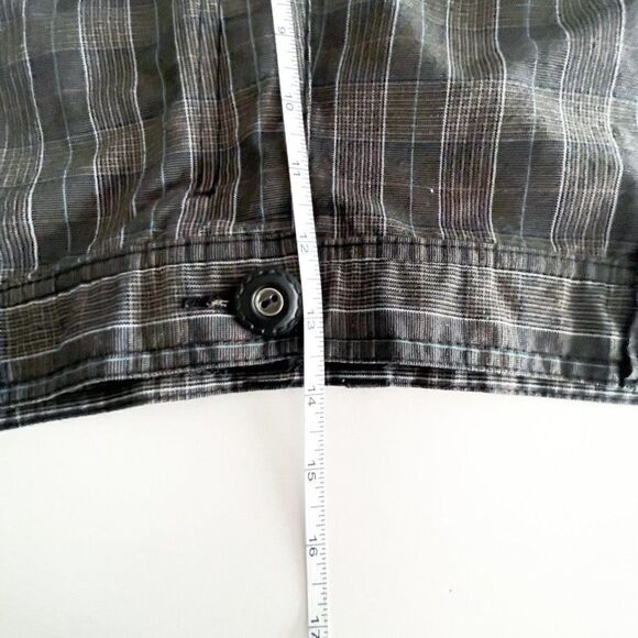 Billabong Chino Shorts Brown Plaid Mid Length Flat Front Men's Size 38 - Picture 8 of 10